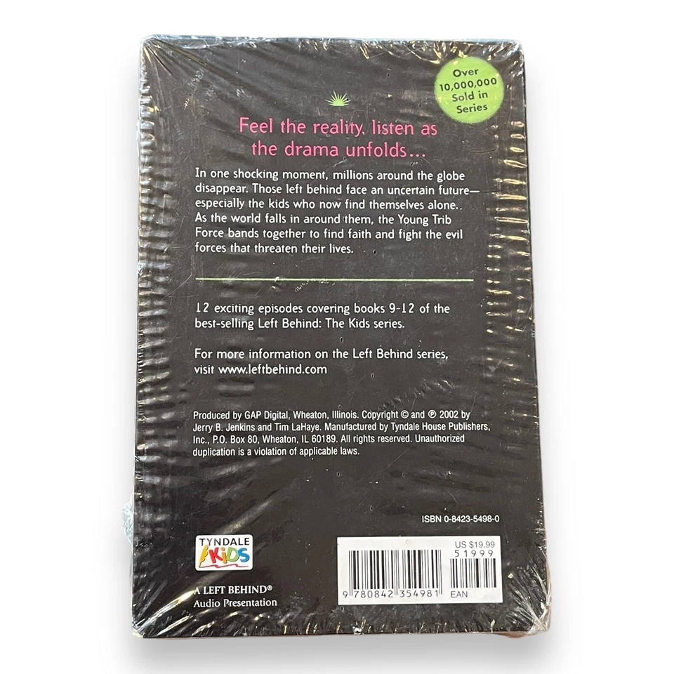 NEW SEALED Left Behind The Kids Live-Action Audio CASSETTES SET 3 - Books #9-12 Foto 2 de 4