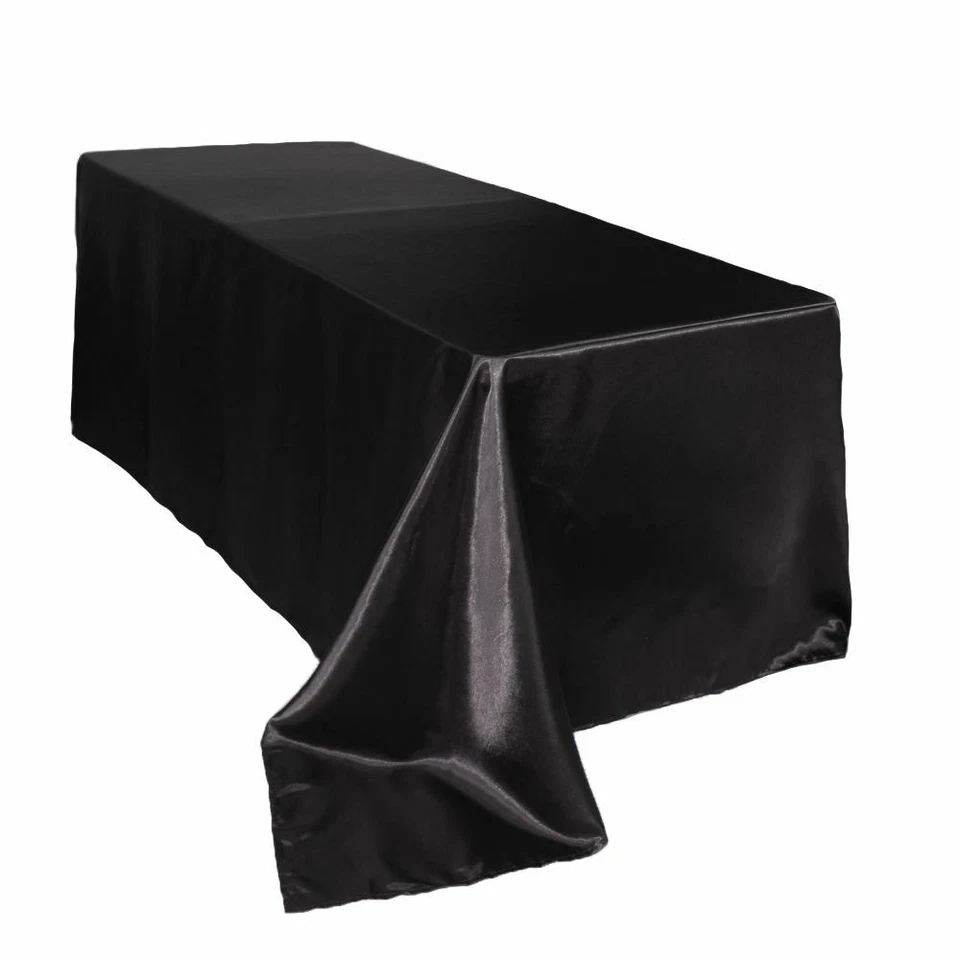 YCC Linens - Rectangular Shiny Satin Tablecloths for Weddings, Events, Home Use - Image 2 of 4