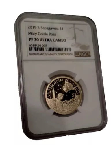 2019 S Sacagawea PF 70 Ultra Cameo $1.oo Coin Money NGC Mary Golda Ross Women