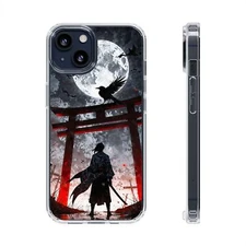 The Lone Samurai and Crow Design case for Iphone and Samsung phones