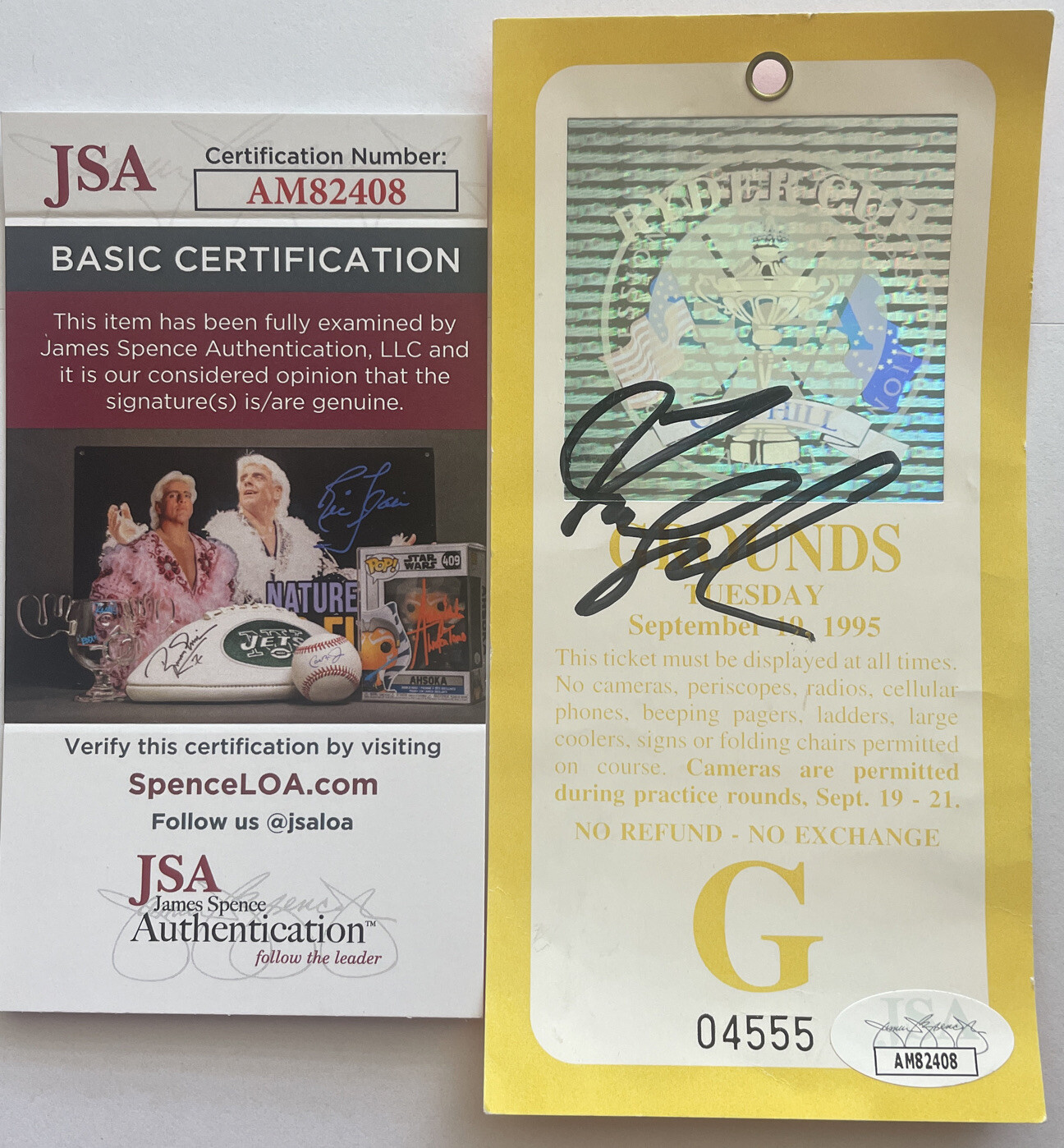 Fred Couples Autographed Signed Ryder Cup Ticket - JSA COA - PGA Golf Auto 