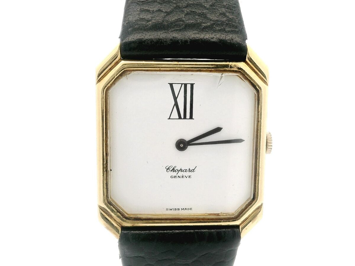 Vintage Chopard 18k Yellow Gold 26mm Octagon Fancy Lug Vintage Chopard 18k Yellow Gold 26mm Octagon Fancy Lug