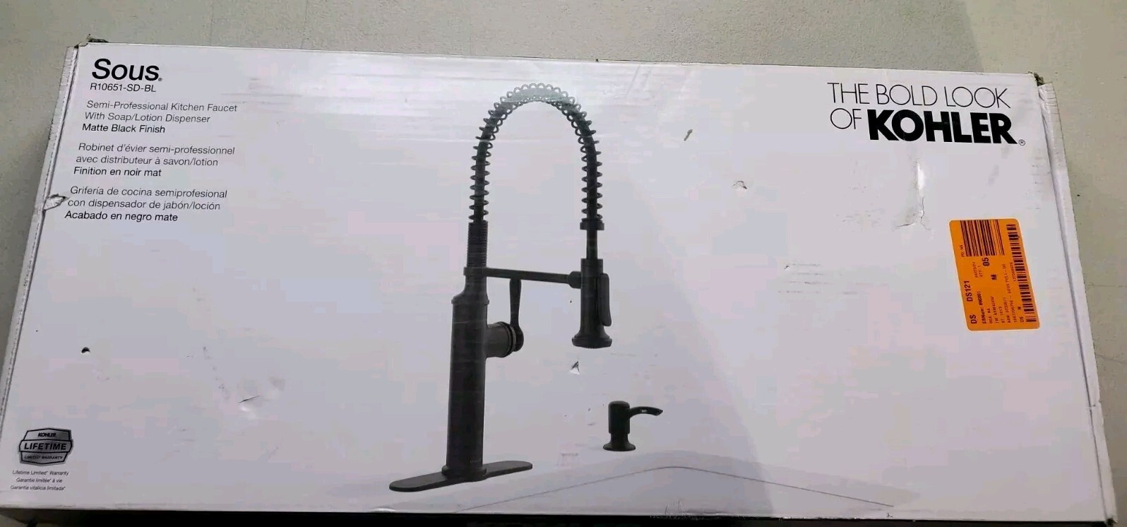 Sous Single-Handle Semi-Professional Kitchen Sink Faucet - Matte Black