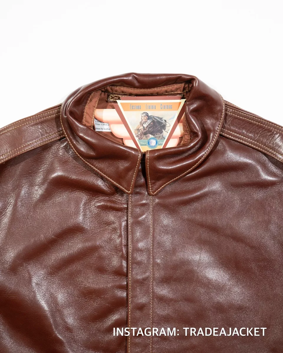 EASTMAN LEATHER CLOTHING WWII TYPE A-2 FLYING JACKET ROUGH WEAR