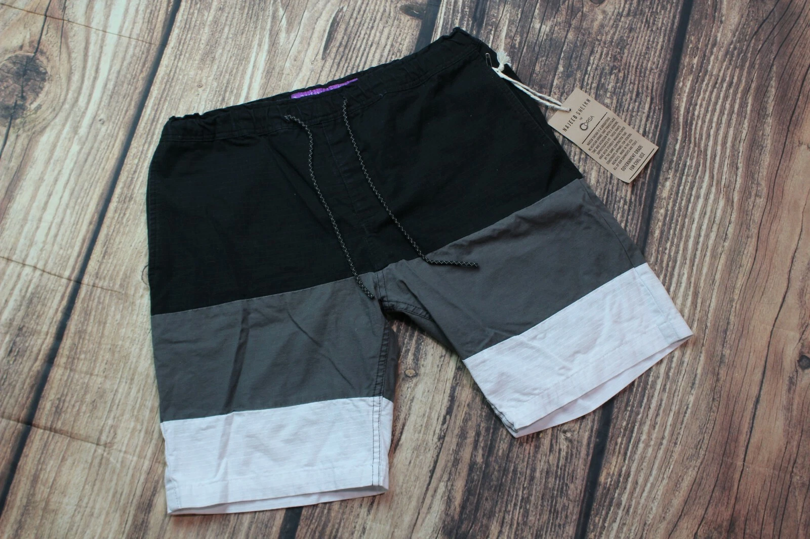 2013 NAJEEB SHIEKH x CORSA ~RIP STOP~ SHORT M ~ NOIR~ suprême FABRIQUÉ AUX ÉTATS UNIS/PHILLY