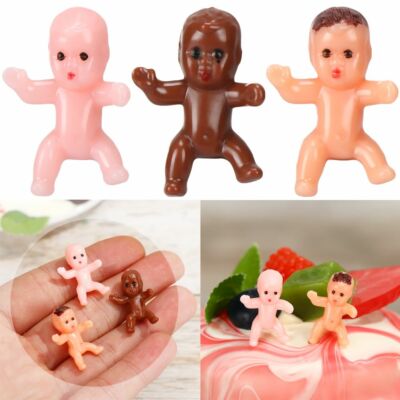 Decorations Ice Cube King Cake Babies Baby Doll Mini Plastic Babies Baby  Shower