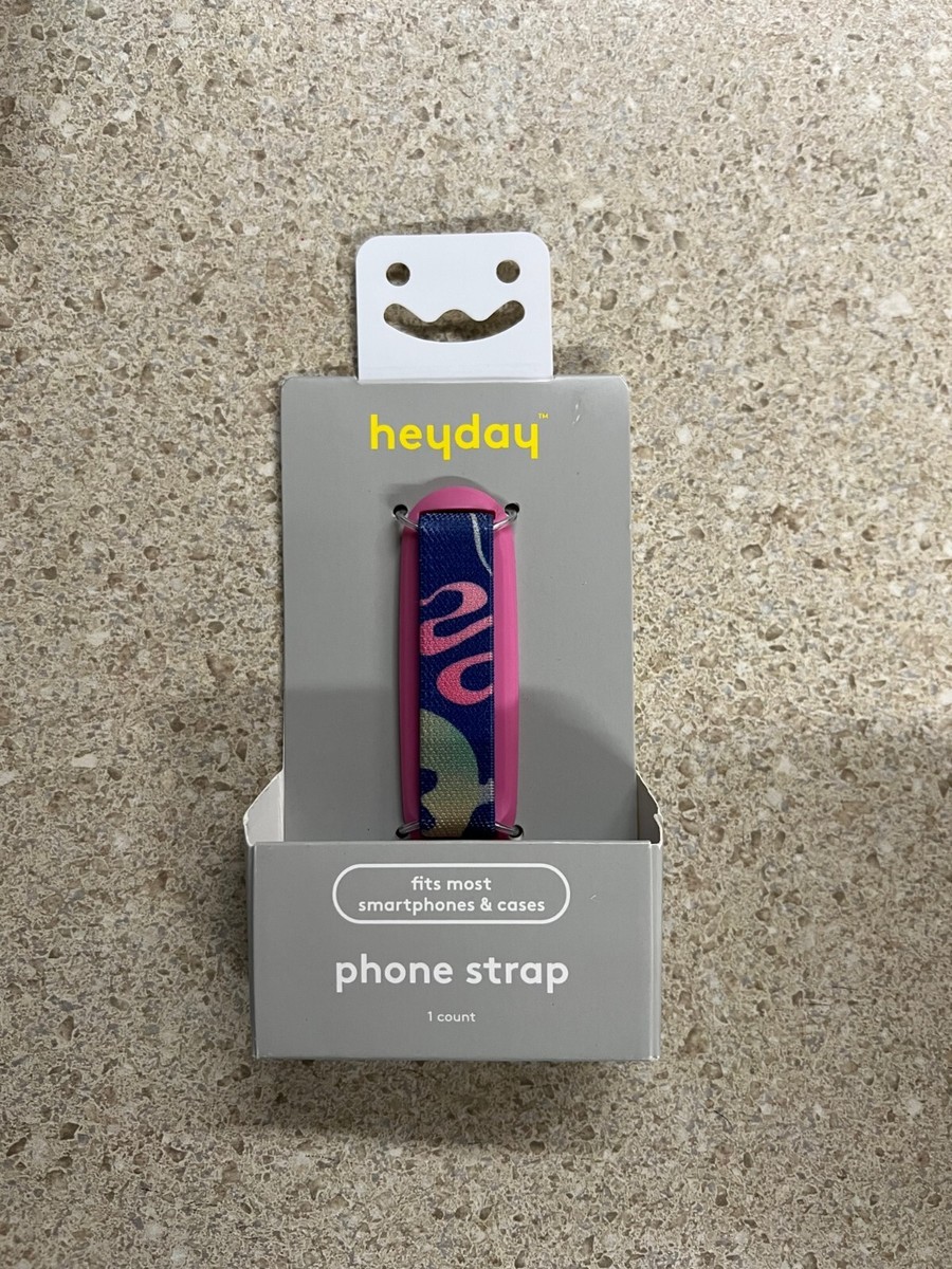 Heyday Cell Phone Strap Vibrant Retro, Pink, Yellow, Blue