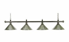 Luminaire lampe eclairage billard 4 globes couleur argent