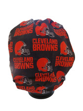 Bouffant surgical scrub hat cap women brown orange cleveland browns