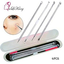 4PCS Pimple Blemish Comedone Acne Extractor Remover Tool Set Women Girls