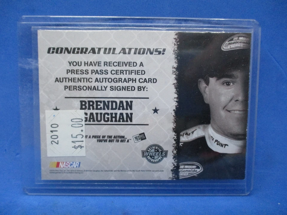 2010 Wheels Main Event Marks Blue 9/30 Brendan Gaughan Auto - Image 2 of 2
