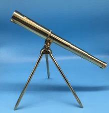 XIRCOM TELESCOPE SPYGLASS GIFT ON TRIPOD WOODEN BOX