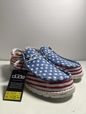 Hey Dude Wally Patriotic American Flag Men display picture 2