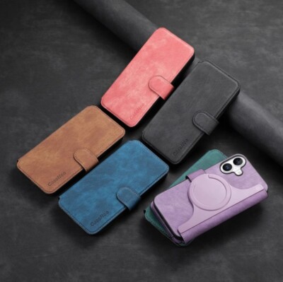 Detachable Combined Cover, split card holder fits iPhone 16 Plus multi-scene use