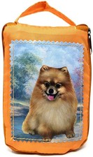 Pomeranian Foldable Tote Bag - Durable, Waterproof - Zippered Market Tote