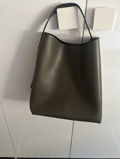Alessia Santi Borsa da spalla donna in pelle verde tinta unita tracolla nera