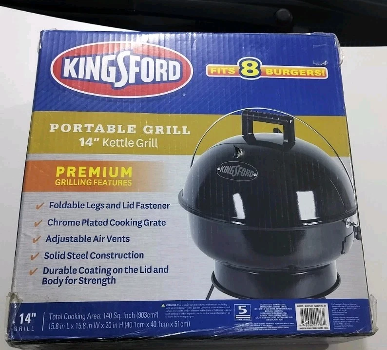 Kingsford Portable Grill - 14" Kettle Grill - Black *NEW SEALED* - Image 2 of 2