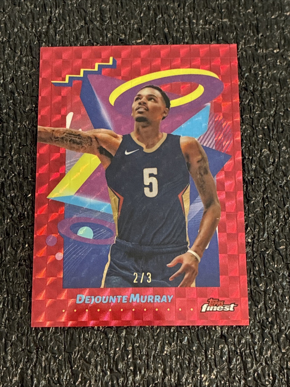 2024 Topps Finest Dejounte Murray Red 2/3 SSP! Gem!💎