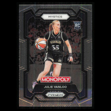 Julie Vanloo Rookie #34 2024 Panini Prizm Monopoly WNBA Washington Mystics Card