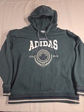 Adidas Originals Anniversary Graphic Pullover Hoodie Forest Green Women's Large