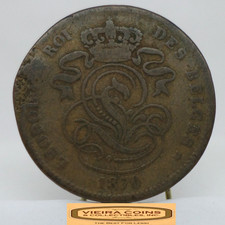 1870 Belgium 2 Centimes - #C56664NQ