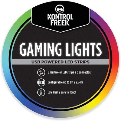 KontrolFreek Gaming LED Strip Lights - USB - Expands up to 9 FT - 2x Pack - NEW!