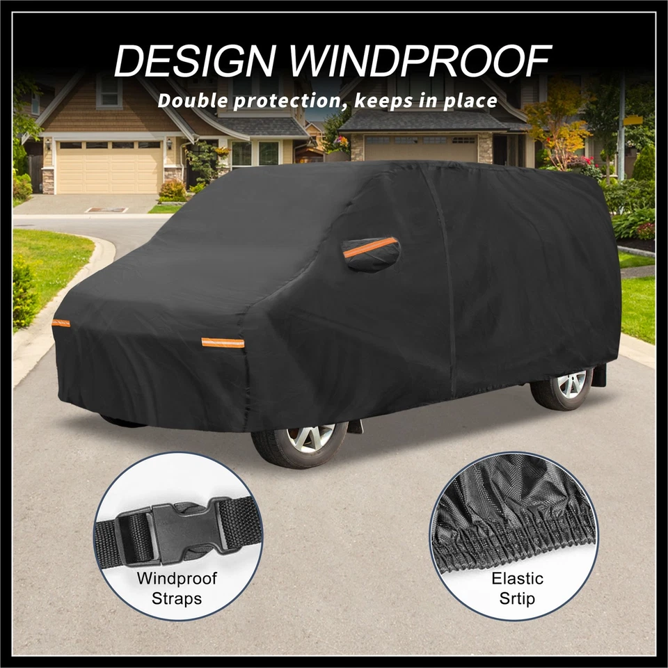 Capa de carro com zíper de porta lateral esquerda 210D-PU para Ford E-Series - Imagem 4 de 4