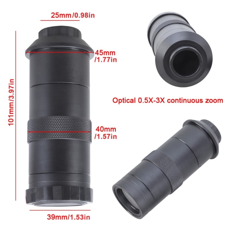 Lens For Box Inspection Microscope Lens Magnification Adjustable 100X Lens for Circuit Board ...