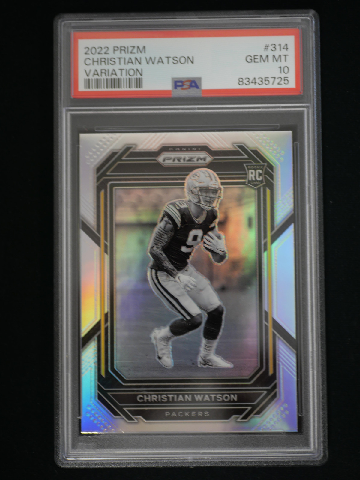 2022 Panini Prizm #314 Christian Watson Variation Silver PSA 10