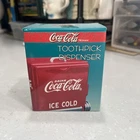 Collectible Coca Cola Toothpick Dispenser Holder Red Cooler 1995 Vintage