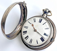Pocket Watch Thomas Maston, London - Early 19th Century Silver Verge Pair Cased