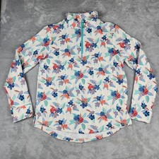 Vera Bradley Womens 1/4 Zip Pullover Floral Long Sleeve Size S Small