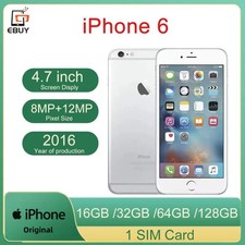 Original Apple iPhone 6 16GB 64GB 128GB 4.7" Display 4G LTE Mobile Cell Phone 8M