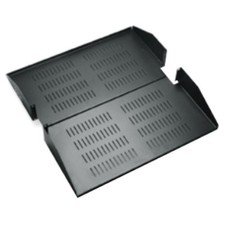 ICC 20" Deep Vented Rack Shelf - 2U Rack Height x 19" Rack Width - Black - Steel