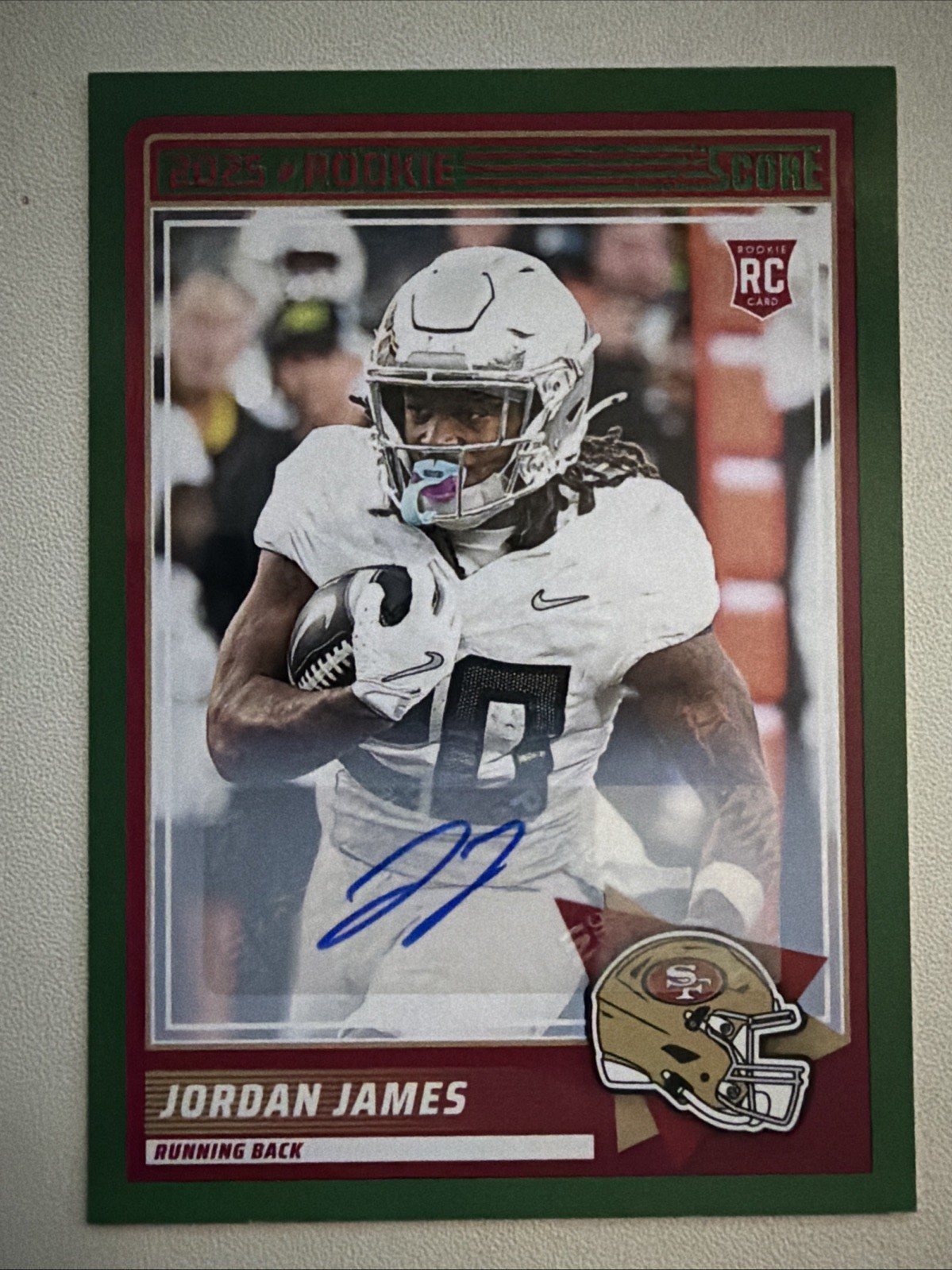 2025 Score - Rookies Jordan James #47 Green Signatures (AU, RC)