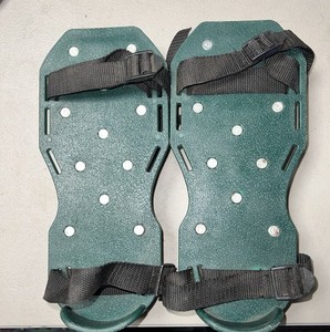 Lawn Aerator Shoes with Metal Spikes & Straps – Used Condition 