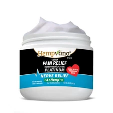 Hempvana Platinum Ultra-Strength Nerve Relief Cream w/100% Pure Hemp Seed Oil...