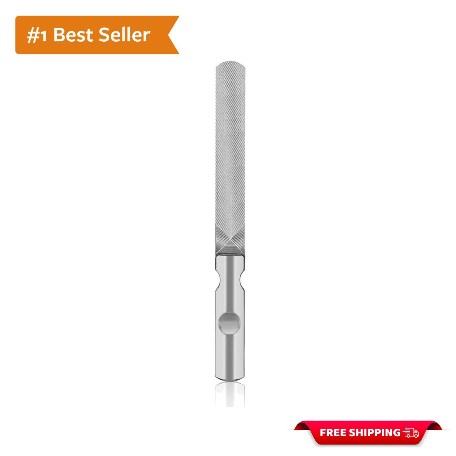 Versatile Stainless Steel Nail File, 2 Grits for Smooth and 