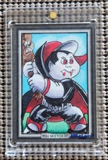 NASTY NICK / EVIL EDDIE BASEBALL: SKETCH CARD (#1/1) FAN ART GPK PARODY LAURICH
