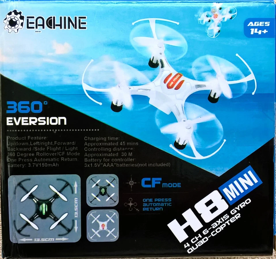 Eachine H8 Mini 4 canales 6 ejes gyrp Quad-copter negro Foto 2 de 4
