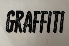Original Vintage Graffiti Iron On Transfer