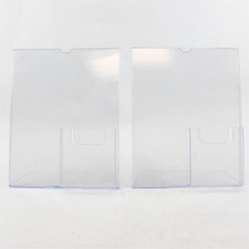 Lot of 2 Clear Acrylic Brochure Holders Flawed