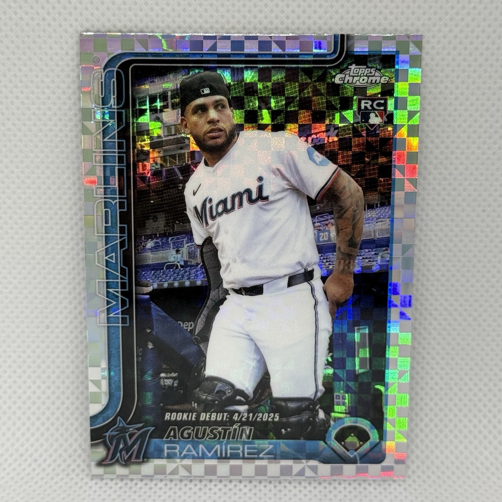 Agustin Ramirez 2025 Topps Chrome X-Fractor Rookie 💎 Miami Marlins #USC38