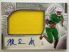 2025 Leaf Trinity Autograph Patch Akili Smith Jr SP #'D 1/3 Auto Oregon Ducks