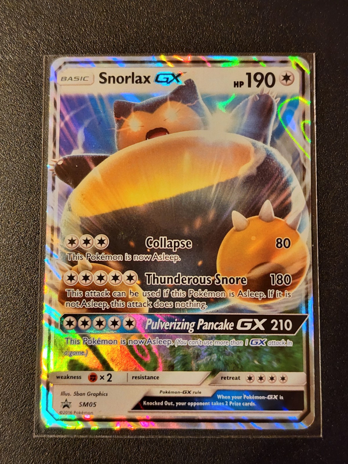 Snorlax GX SM05 Pokemon TCG SM Black Star Promo Holo Card NM