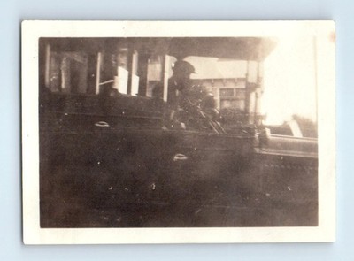 Old Vintage Photo SOLO MAN DRIVING CLASSIC CAR MODEL A FORD HIGHT CONTRAST