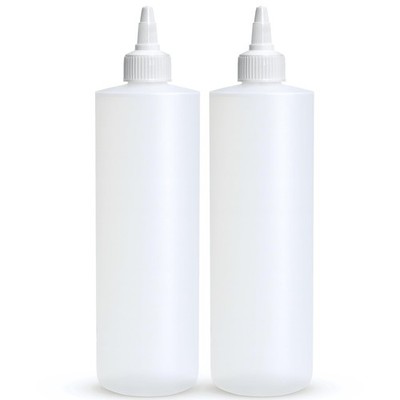 2 Pack 16 Oz Condiment Squeeze Bottles Leakproof BPA Free Squirt Bottles