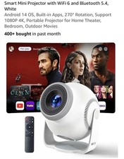 Smart Mini Projector with WiFi 6 and Bluetooth 5.4