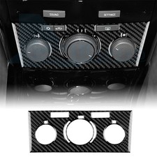 For Opel Astra 2004-2010 Center Console AC Panel Sticker Trim Black Carbon Fiber