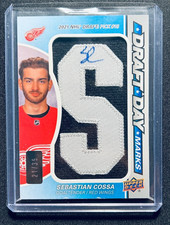 2024-25 Upper Deck SP Game Used SEBASTIAN COSSA Draft Day Mark Auto Patch 21/35